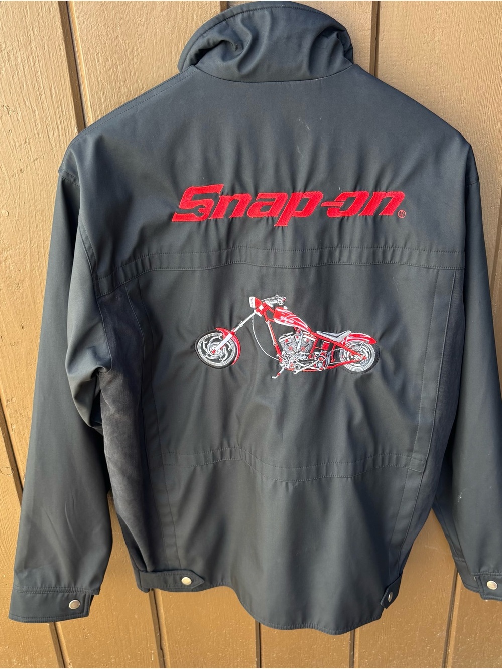 Snap-on Chopper Men's Black Performance Windbreaker Jacket
